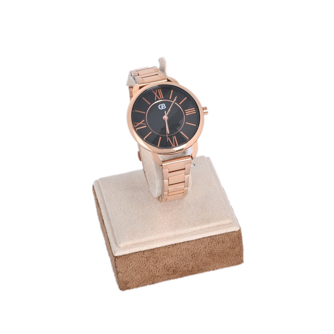 Analog watch bronze | black background GB