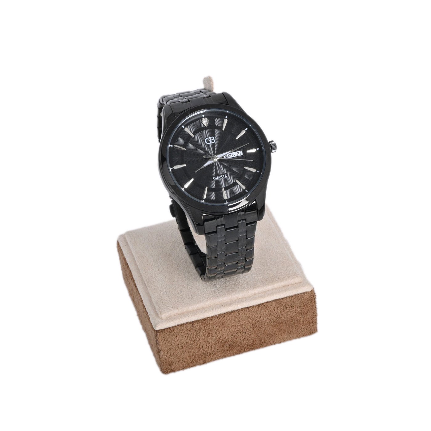 Analog watch silver | black background GB