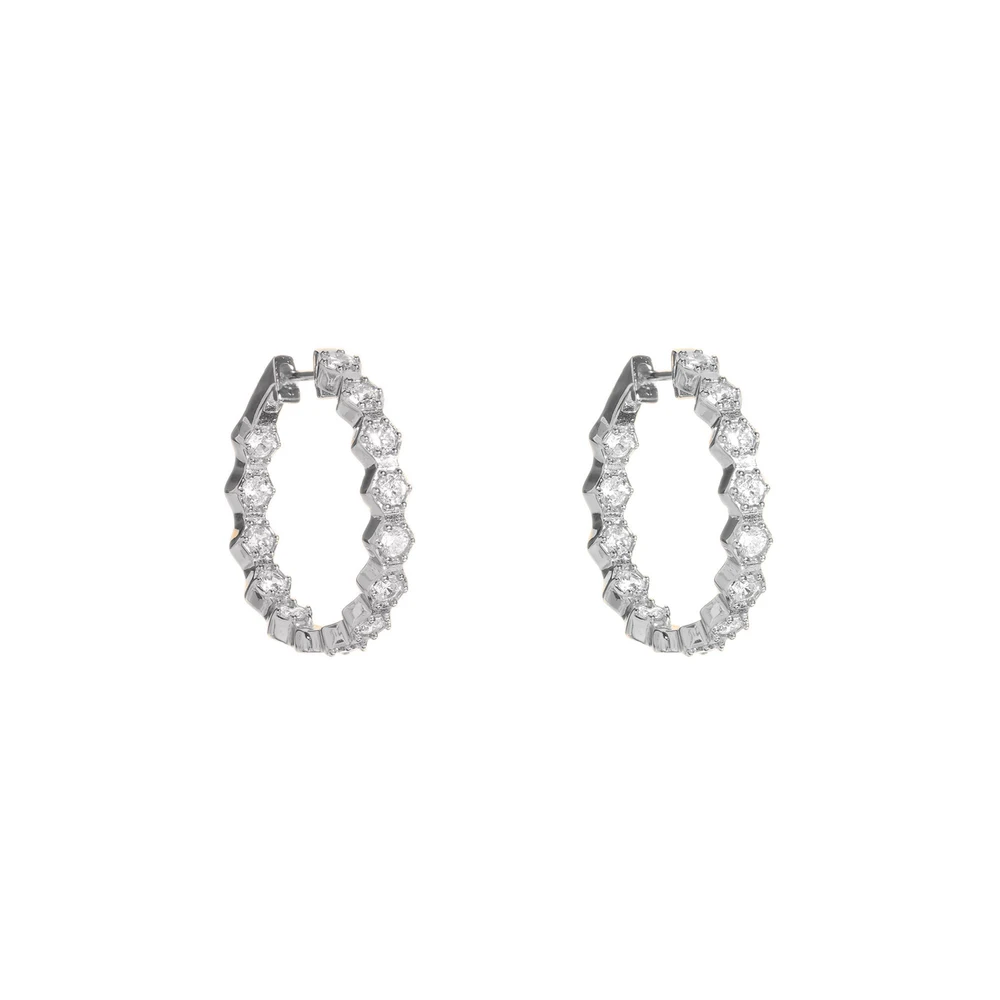 Boucles d\'oreille BeLove géométriques avec zircones