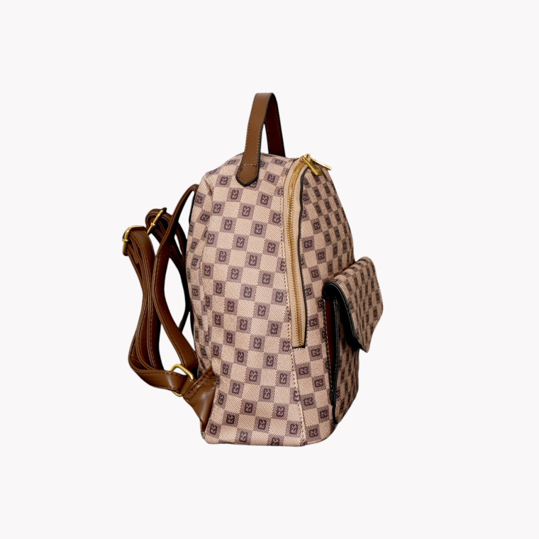 Mochila de senhora padrão quadriculado