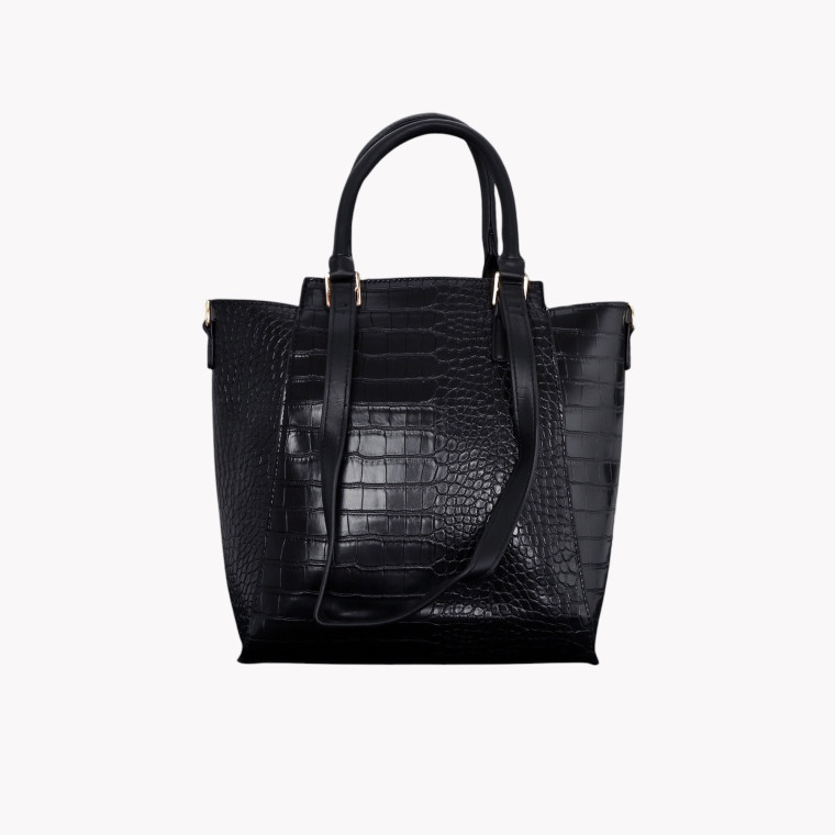 Mala Shopper com textura croco