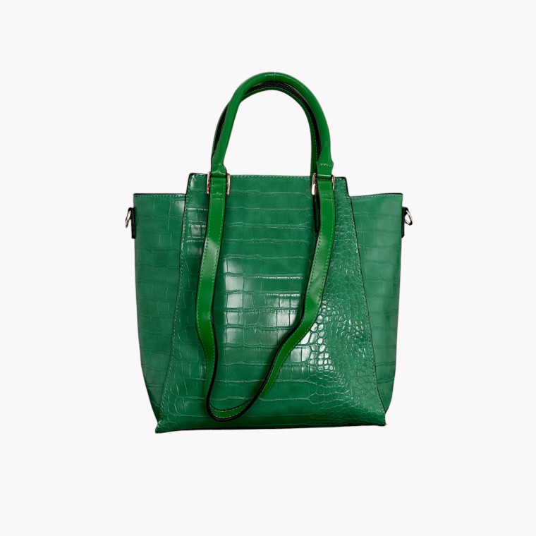 Mala Shopper com textura croco