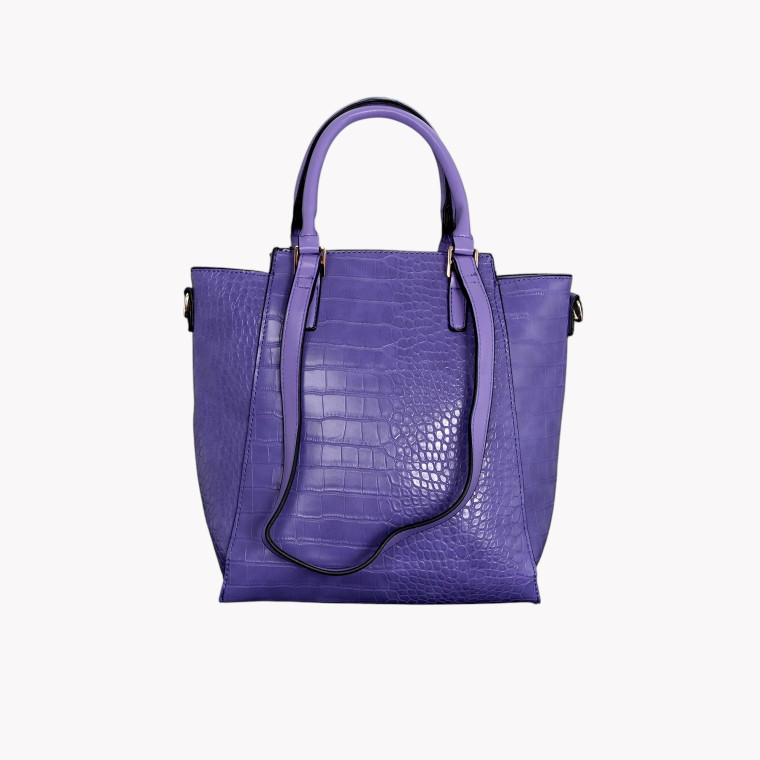 Mala Shopper com textura croco