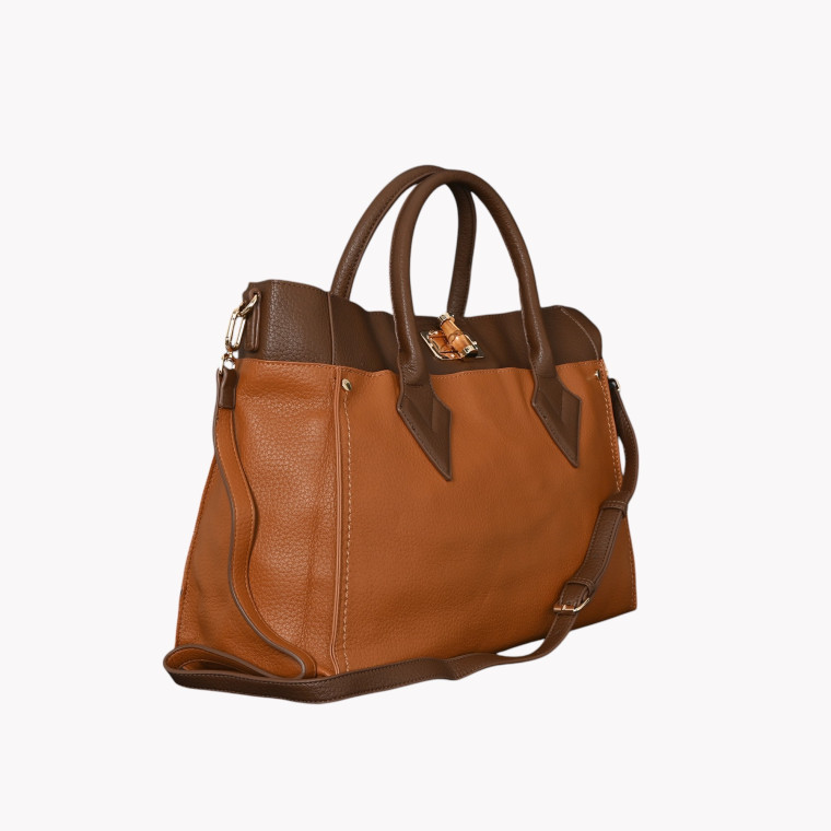 Grand sac avec fermeture en bambou