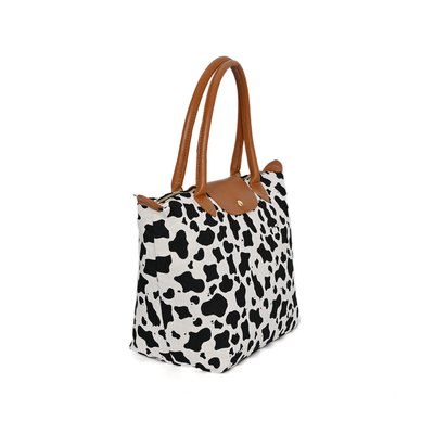 Leather bag in style with pattern