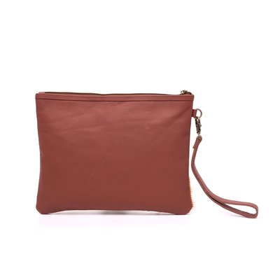 Pattern leather clutch GB