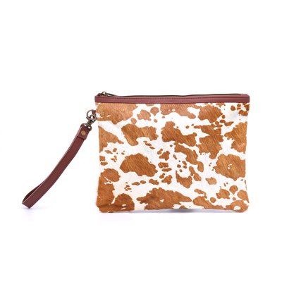 Pattern leather clutch GB