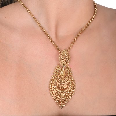 Collier semi précieuse filigrane rainha GB