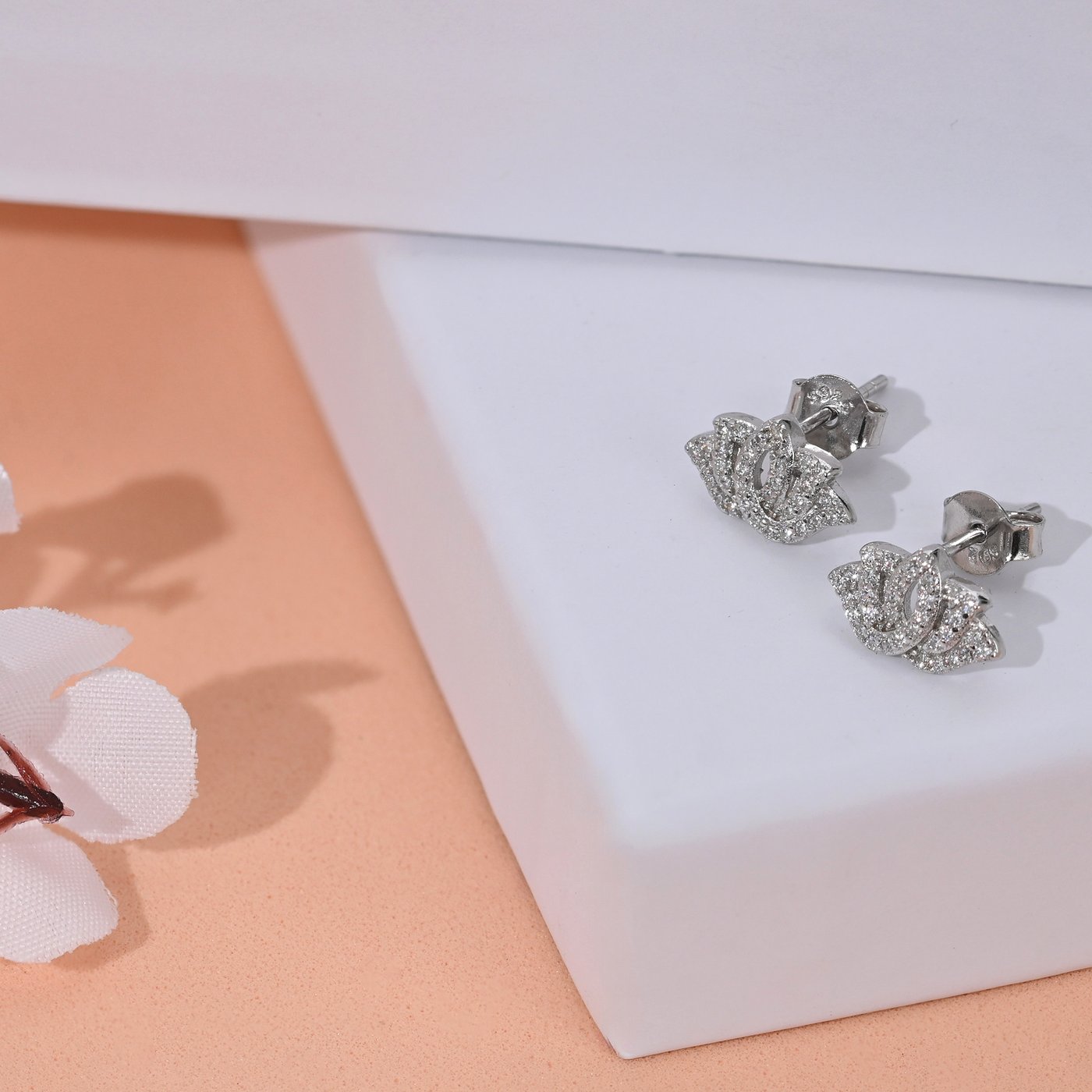 Pendientes S925 flor de loto GB