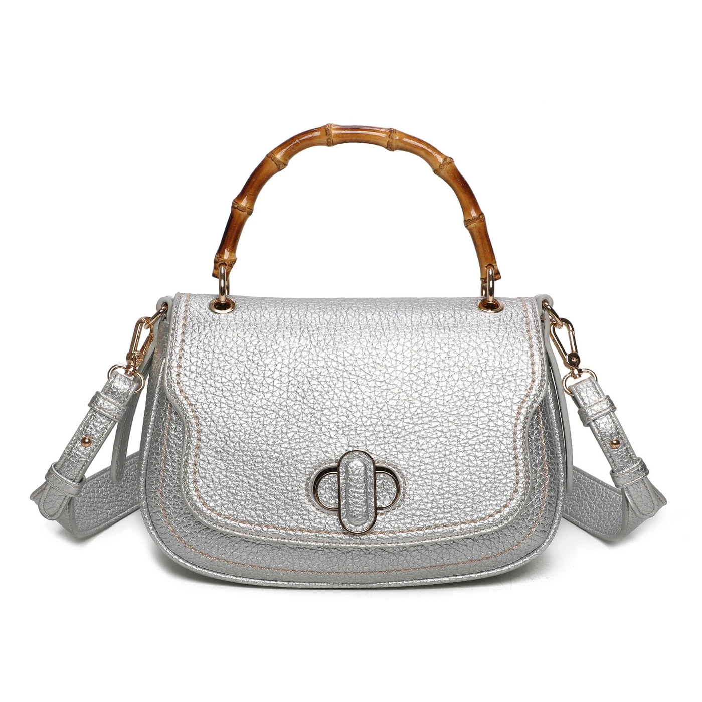 Sac synthétique avec poignée en bambou GB