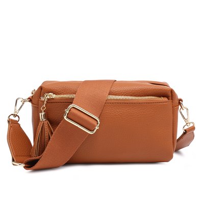 Crossbody bag with pockets and GB accessory