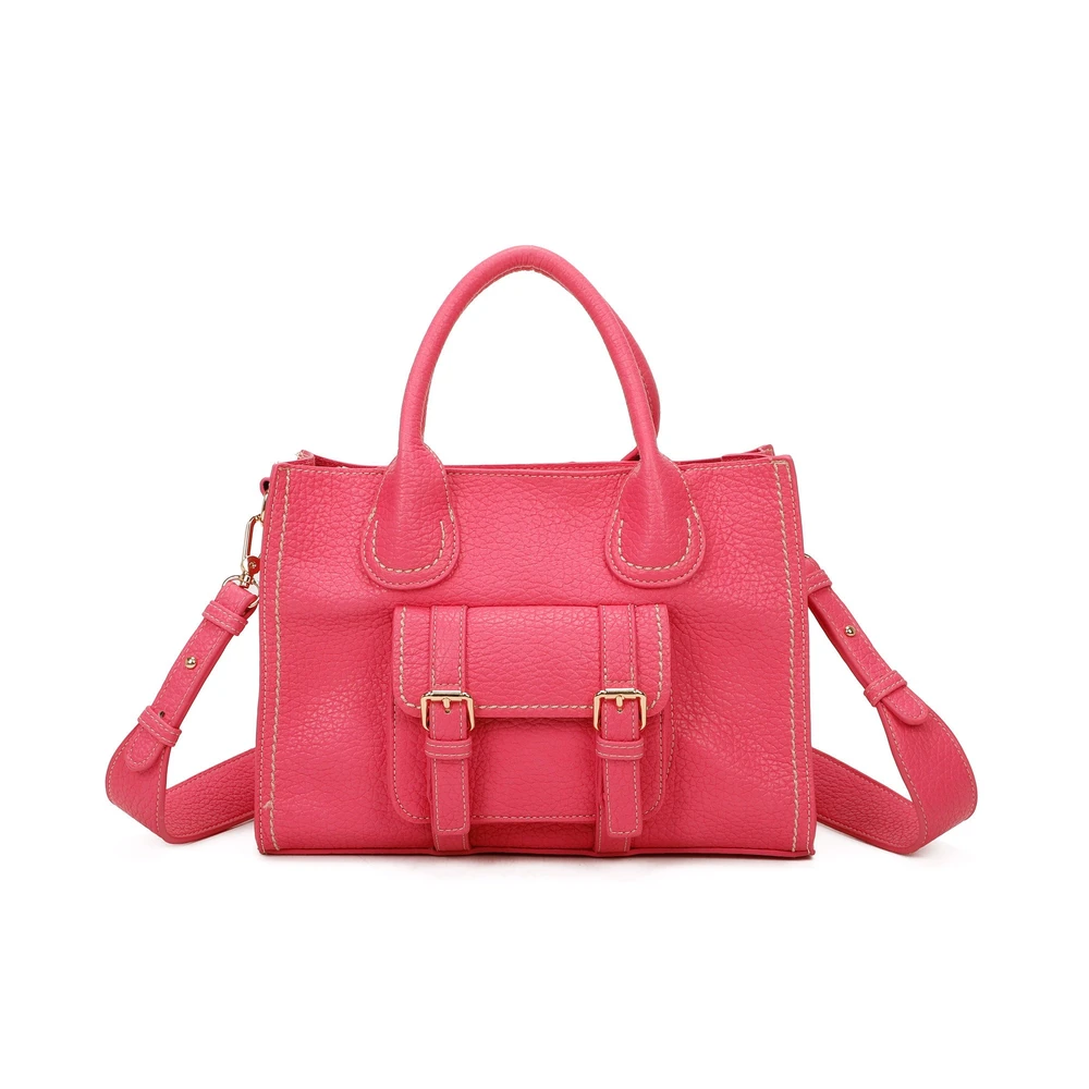 Sac avec poche extérieure avec fermeture à rabat et boucles GB