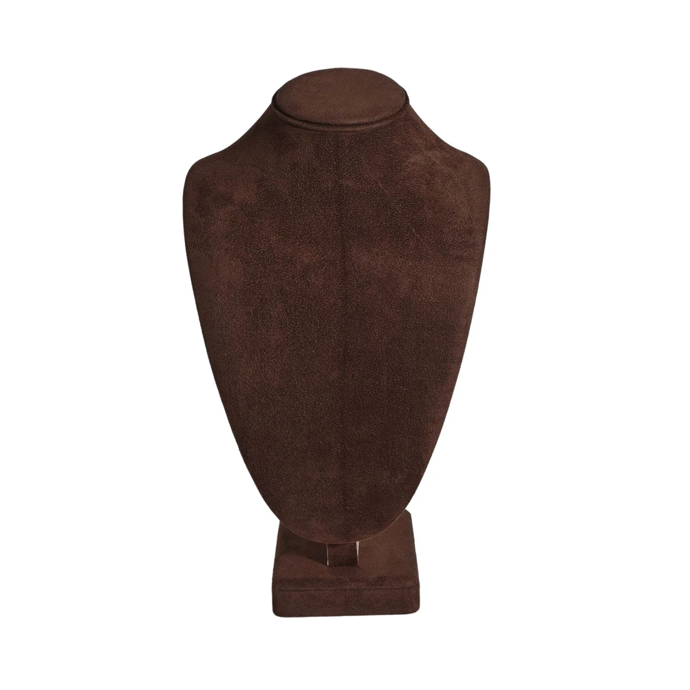 Grand buste en velours marron