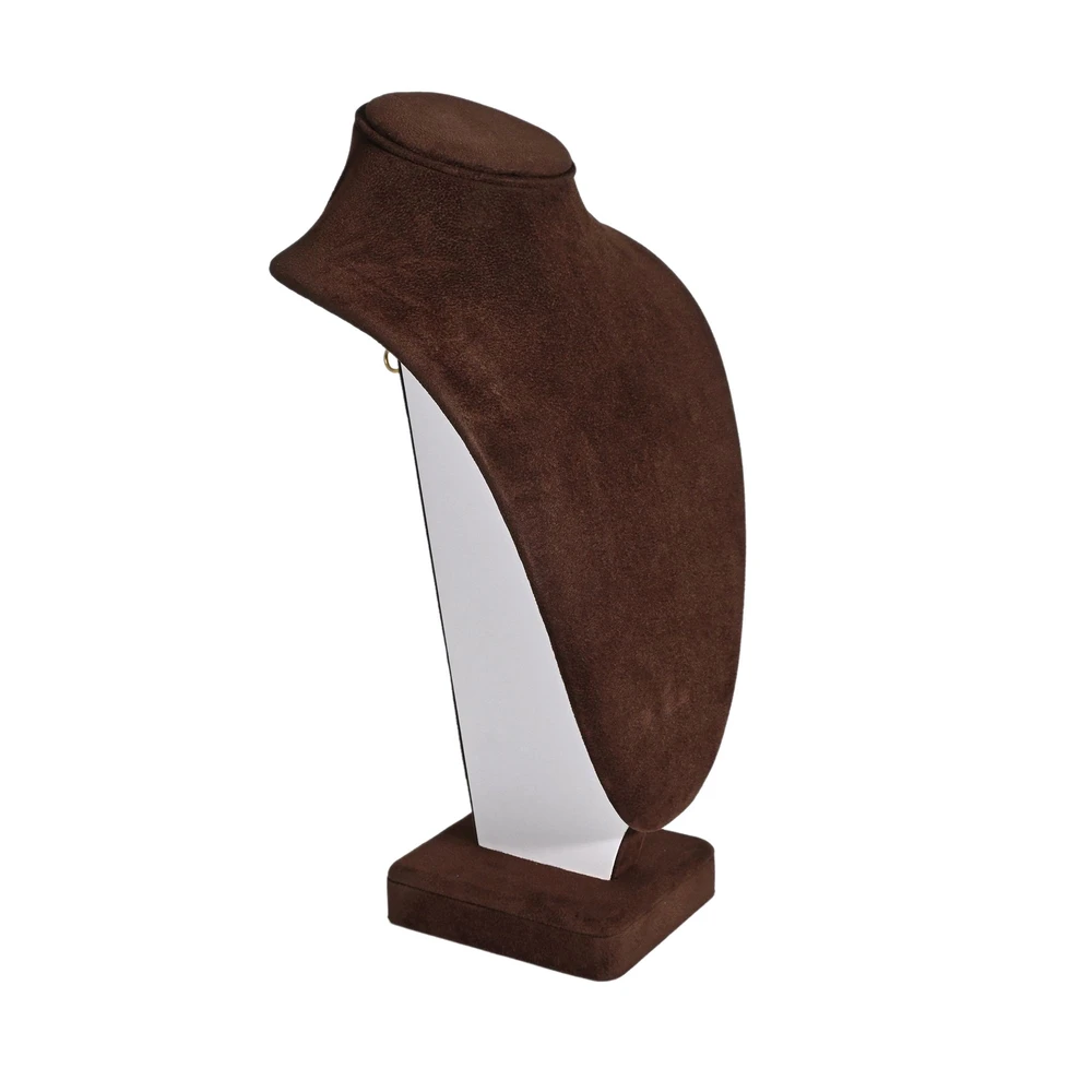 Grand buste en velours marron