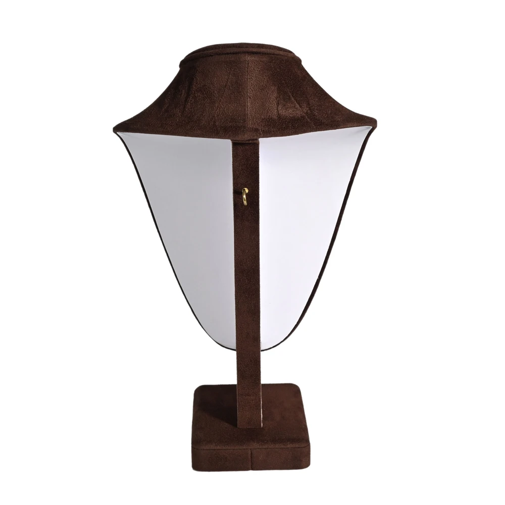 Grand buste en velours marron