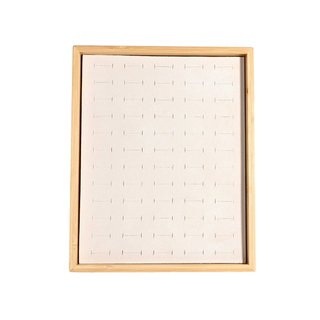 Beige display for assorted rings