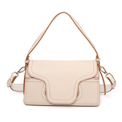 Shoulder bag with distinctive flap closure GB