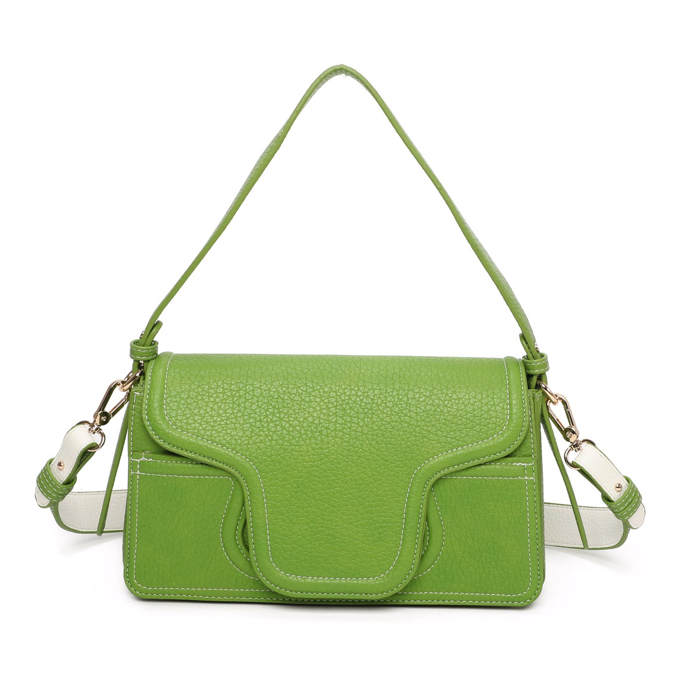 Shoulder bag with distinctive flap closure GB