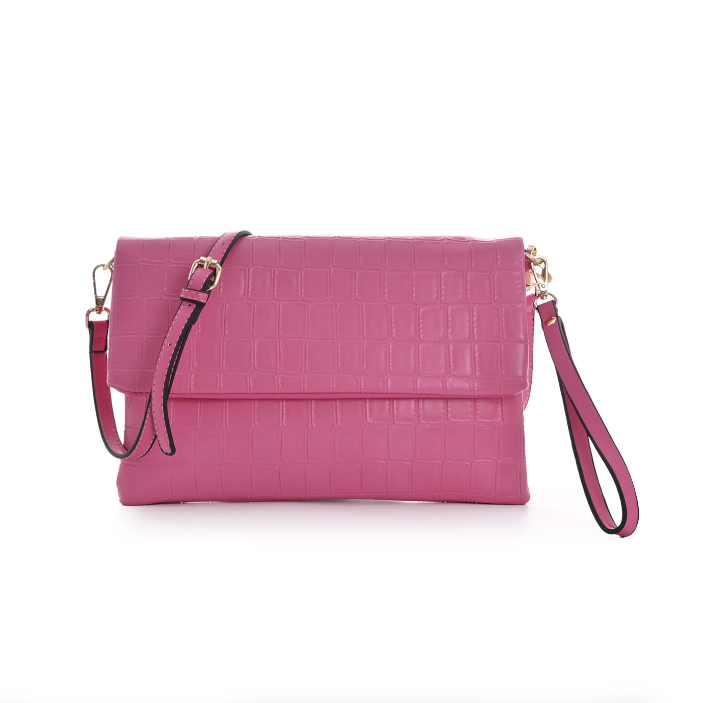 Bolso estilo clutch con cierre GB y solapa