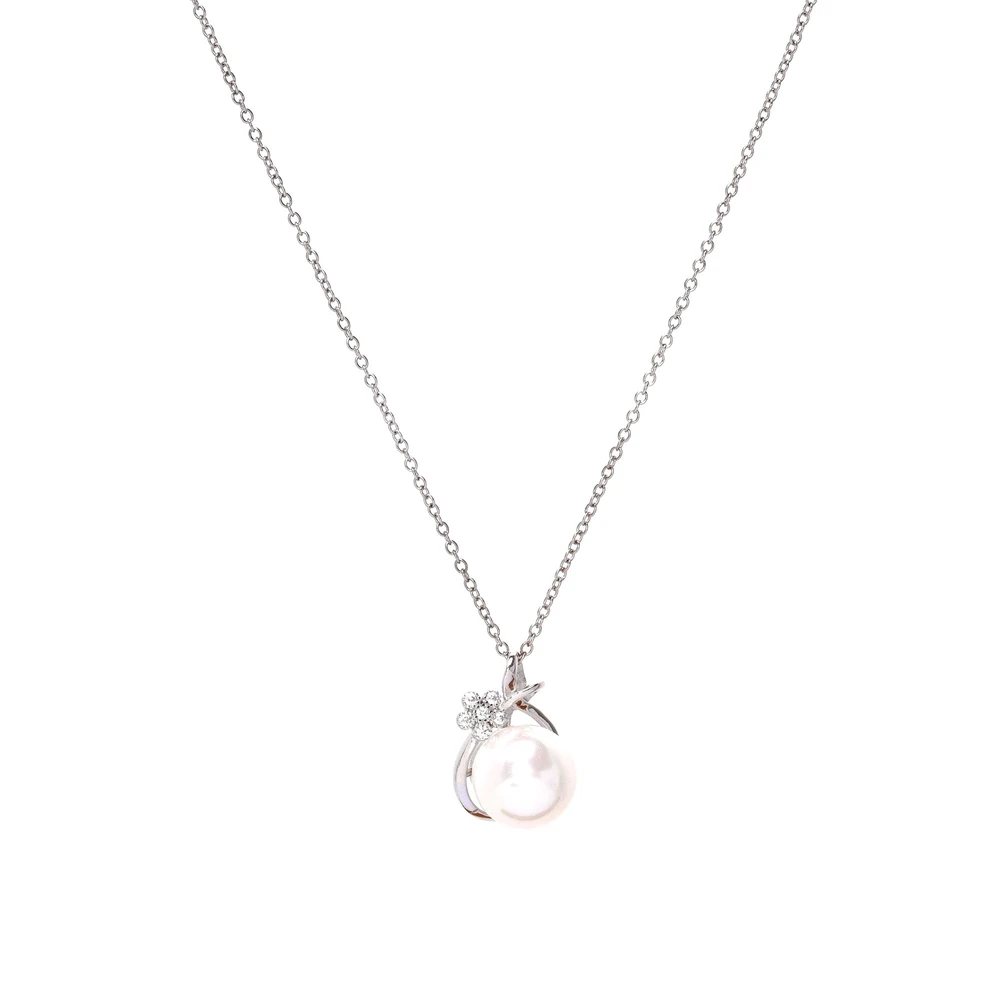 Collier Luxury avec perle et fleur