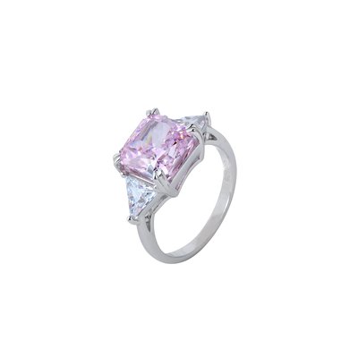 S925 ring with colorful stone square GB