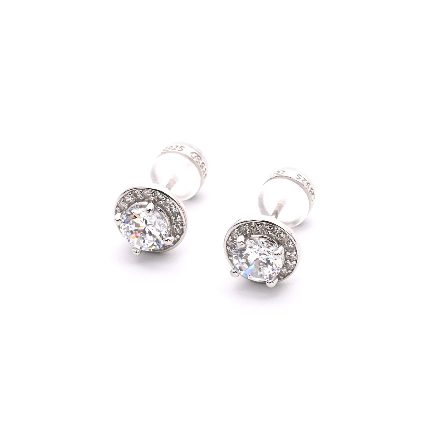 Boucles d\'oreilles Luxury rondes avec zirconias