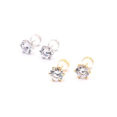 Boucles d\'oreilles Luxury basiques avec zirconias