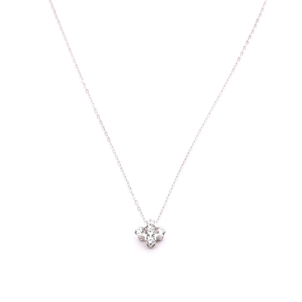 Collier Luxury avec trèfle et brillants