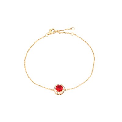 Luxury round red bracelet