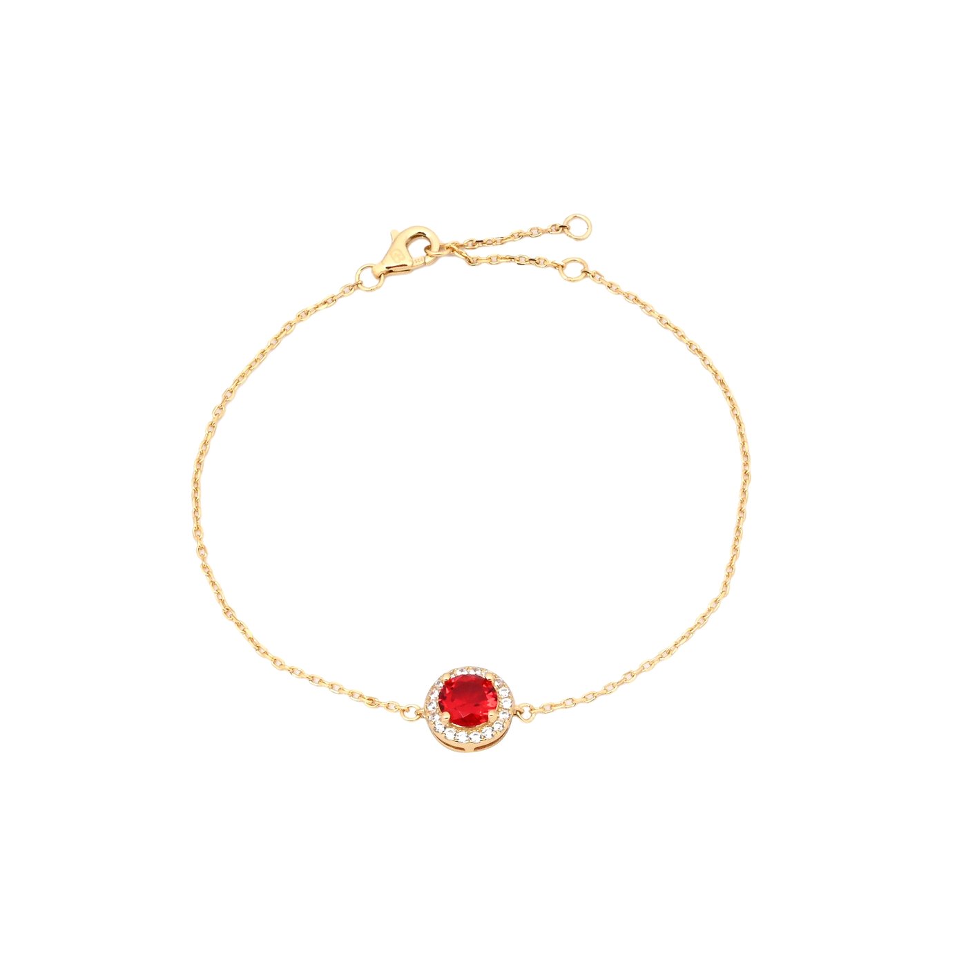 Pulseira Luxury redonda vermelha