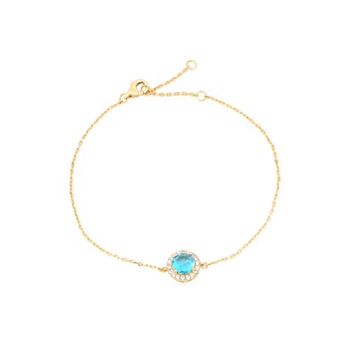 Luxury round blue bracelet