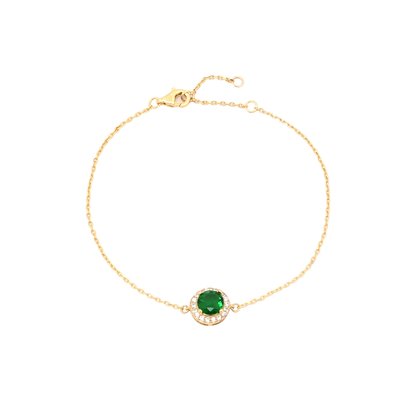 Luxury round green bracelet