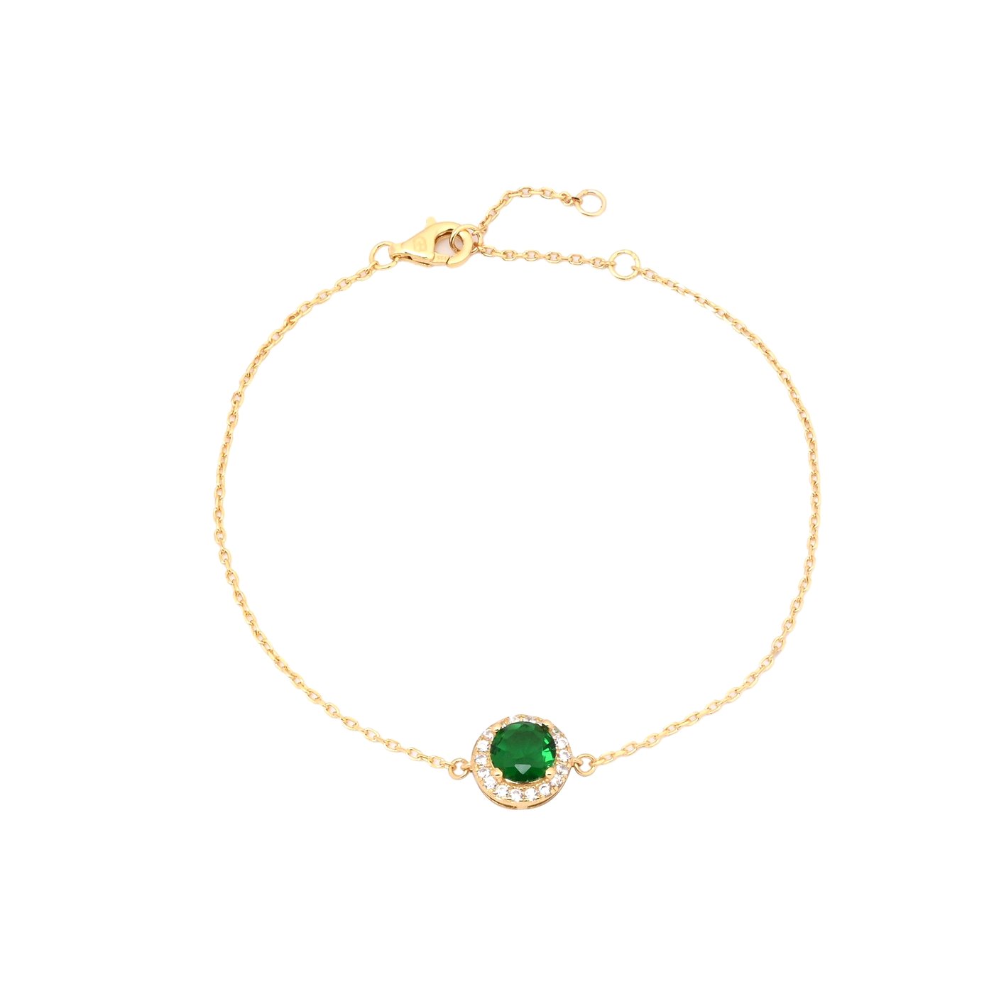 Luxury round green bracelet