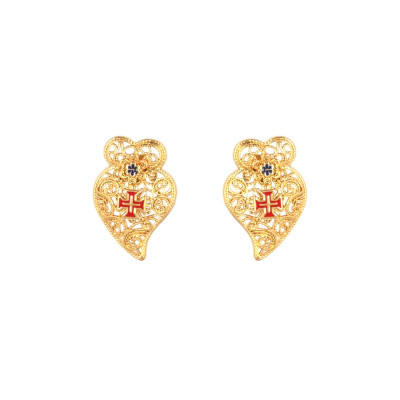 Traditional heart earrings from Viana Cruz GB