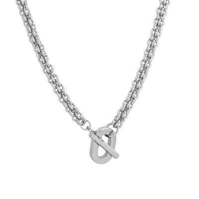 Glamour necklace with crossed clasp