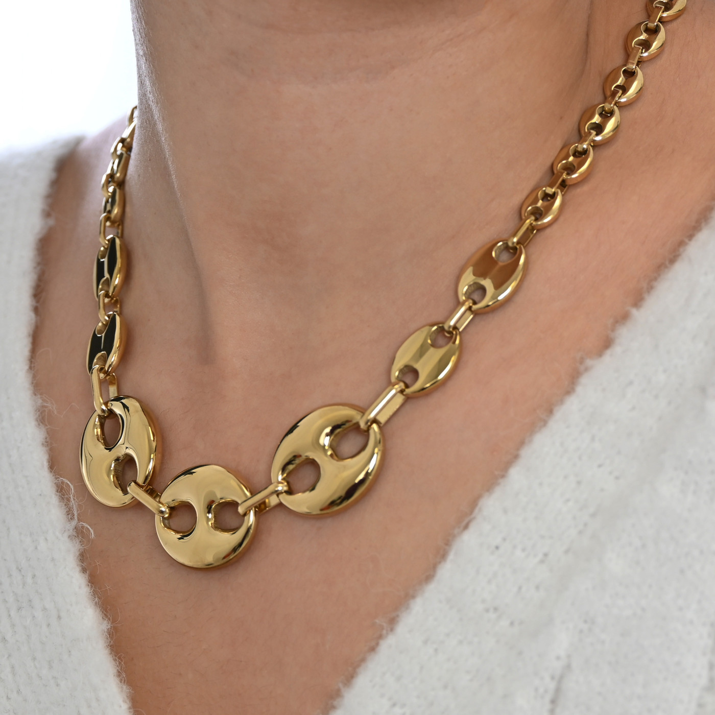 Collar Glamour con grano de café