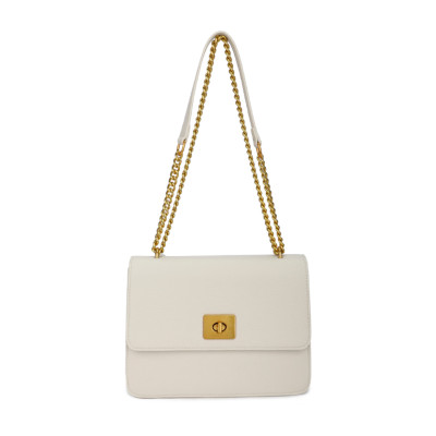 Shoulder bag with golden clasp