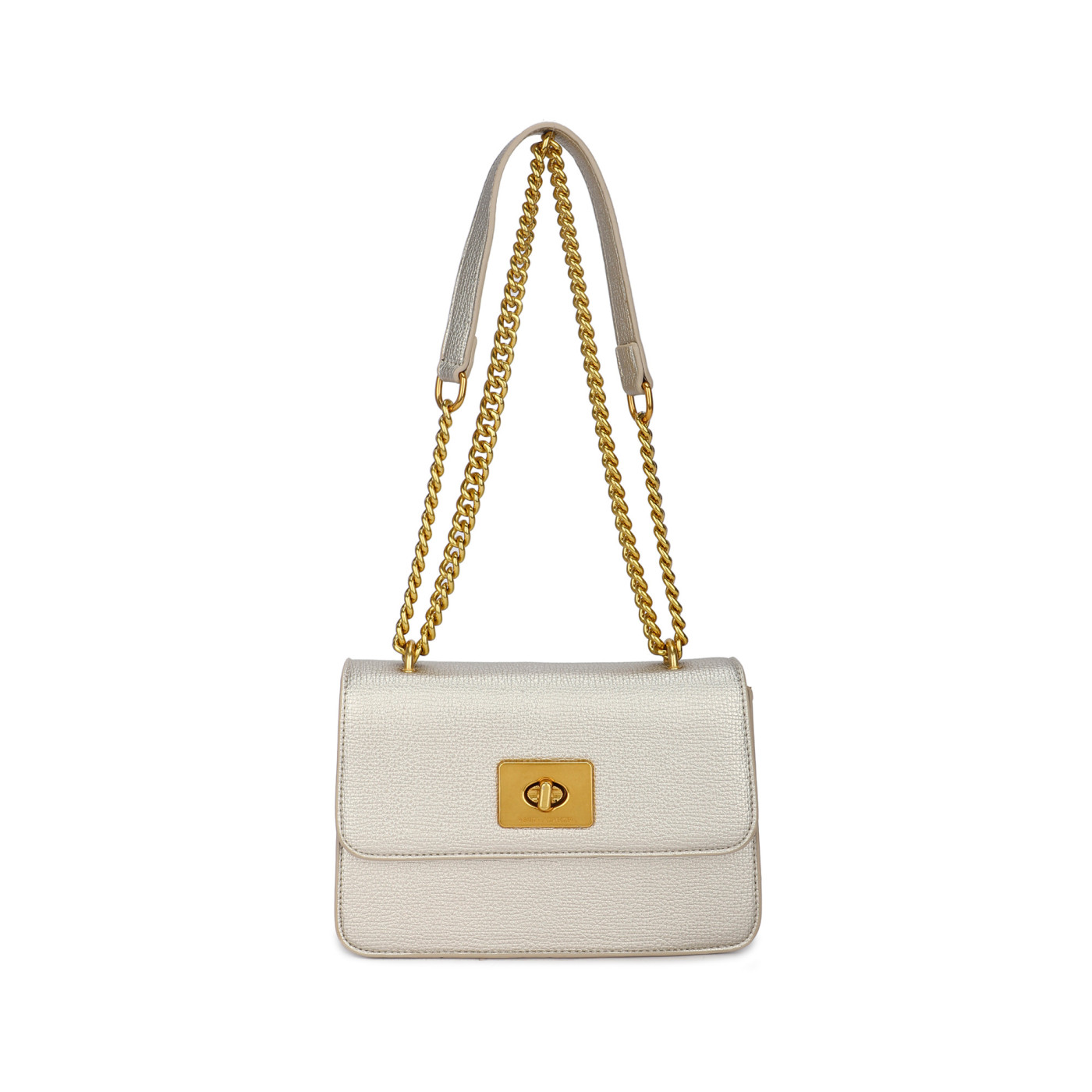 Shoulder bag with golden chain