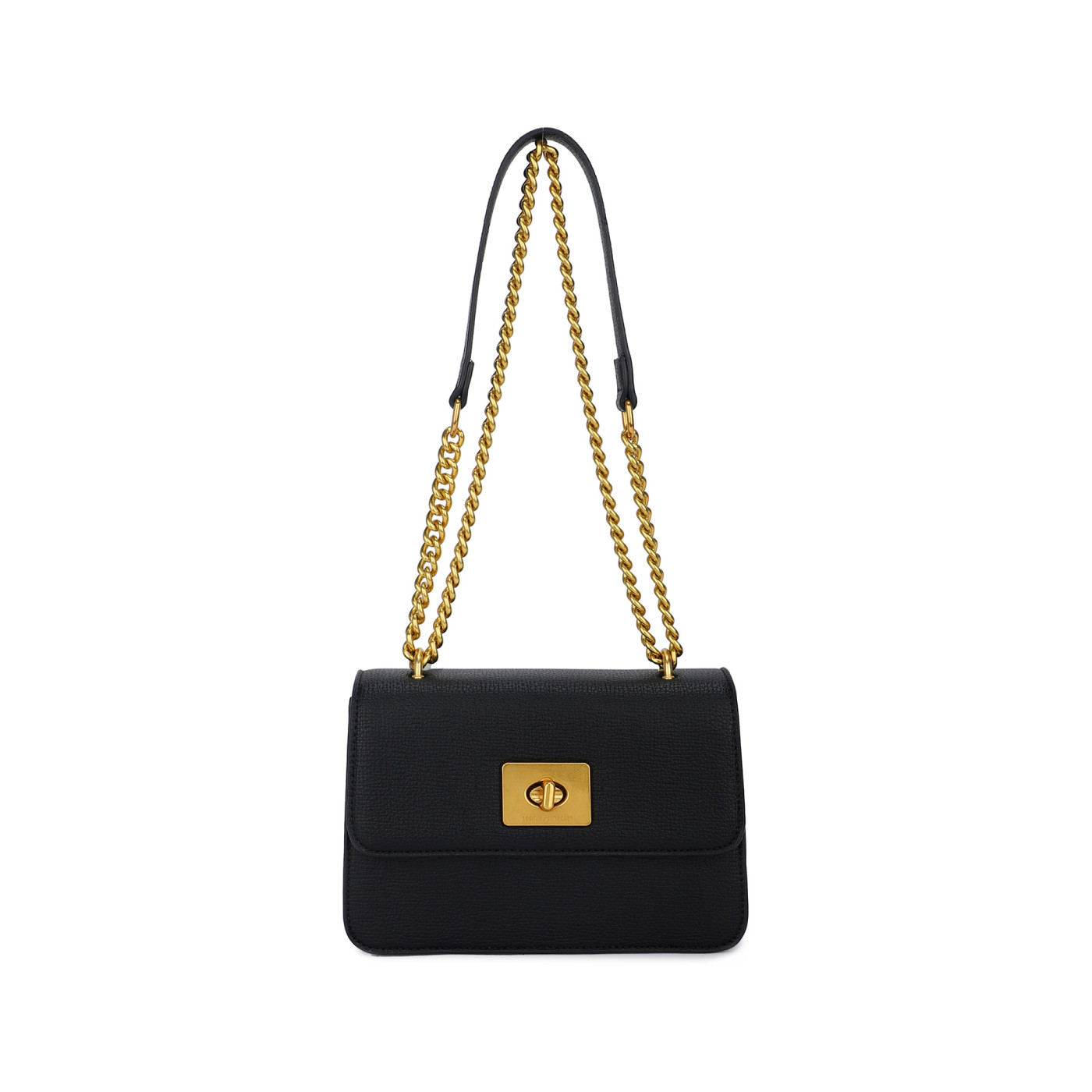 Shoulder bag with golden chain