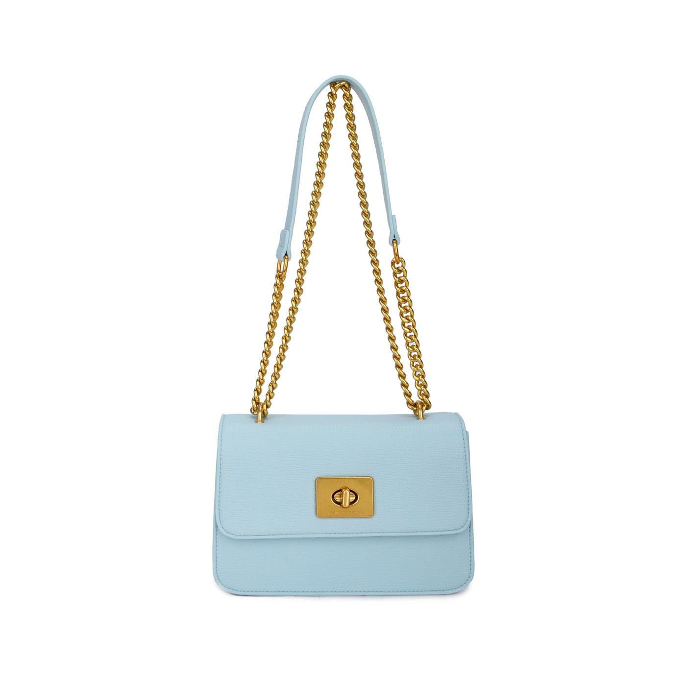 Shoulder bag with golden chain