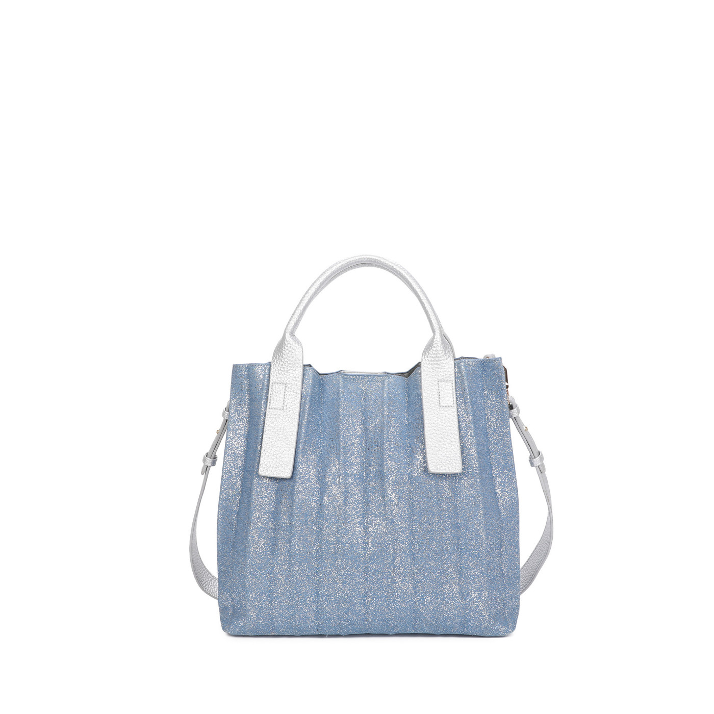 Borsa shopper in denim con stelle