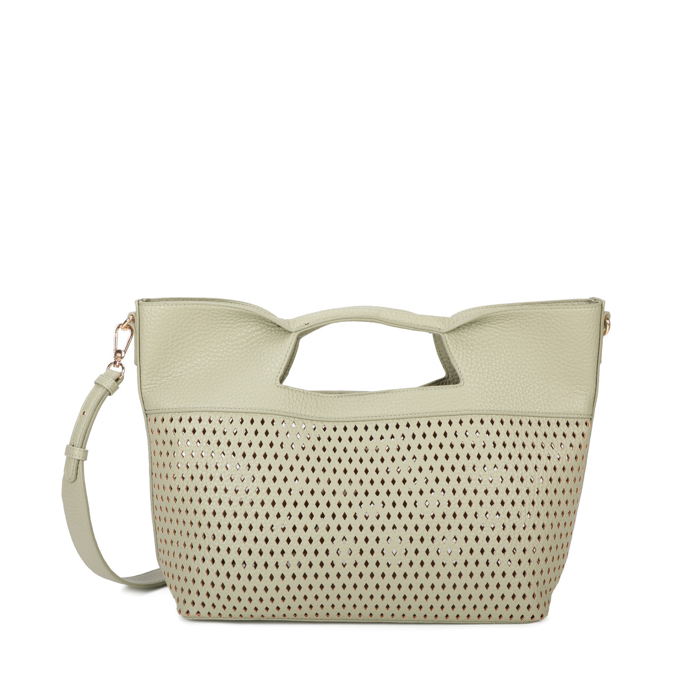 Shopper bag with crossbody strap