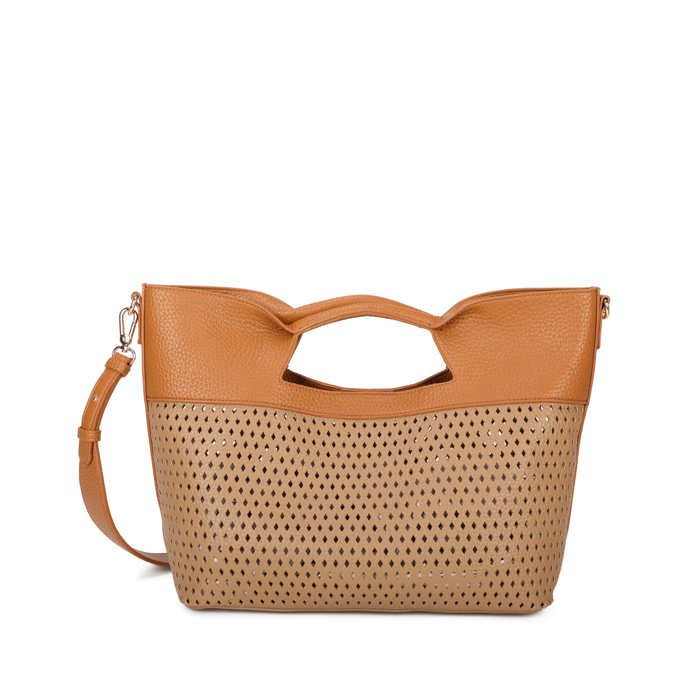 Shopper bag with crossbody strap