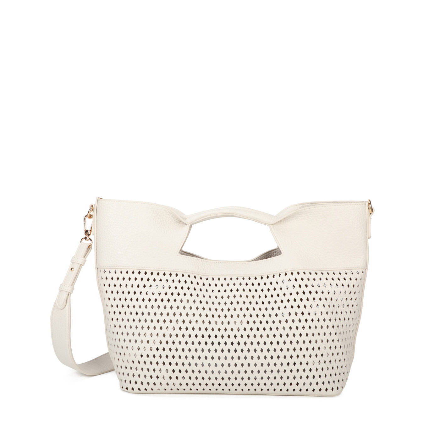 Shopper bag with crossbody strap