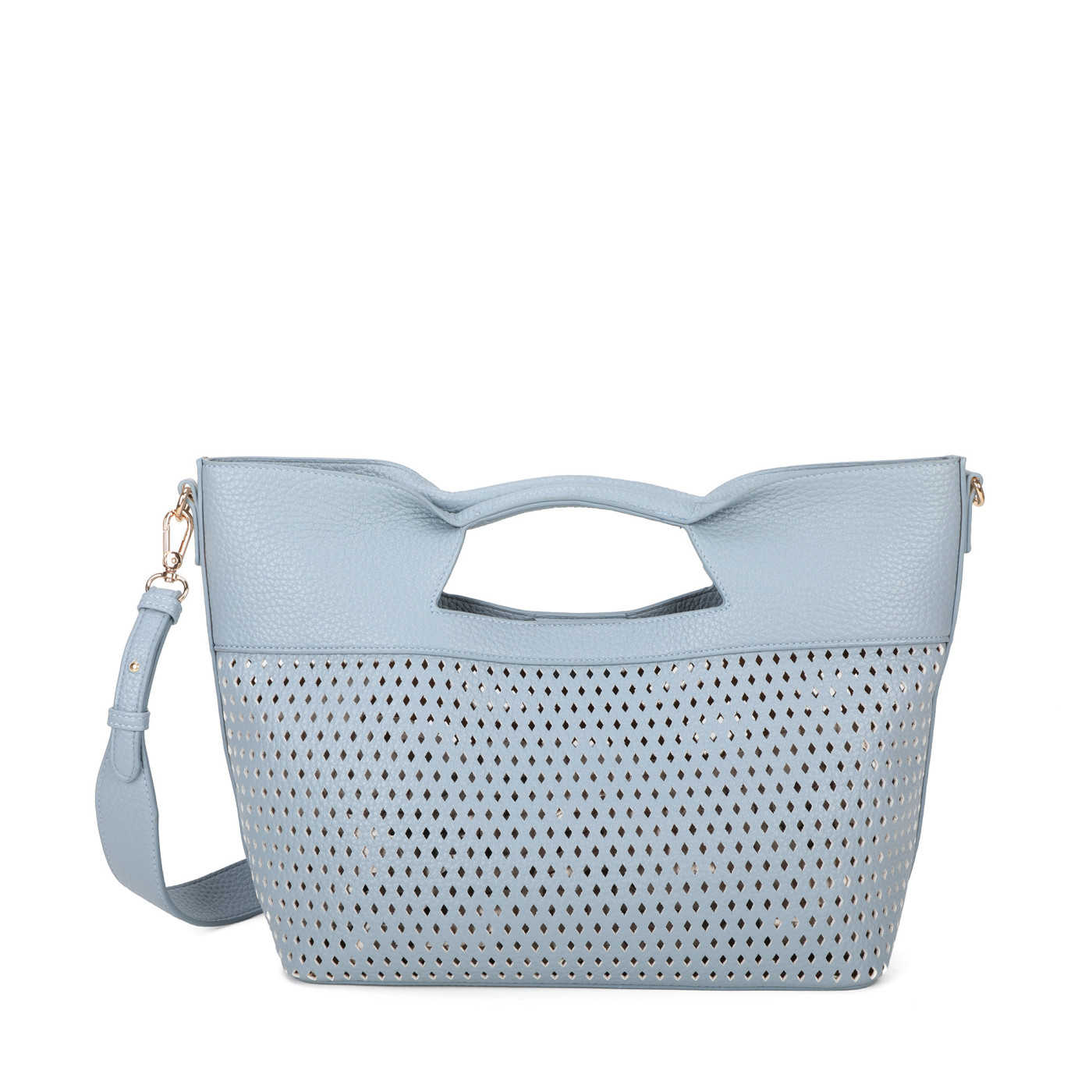 Shopper bag with crossbody strap