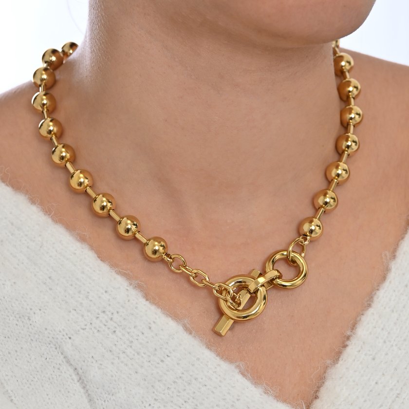 Thick Glamour necklace with beads