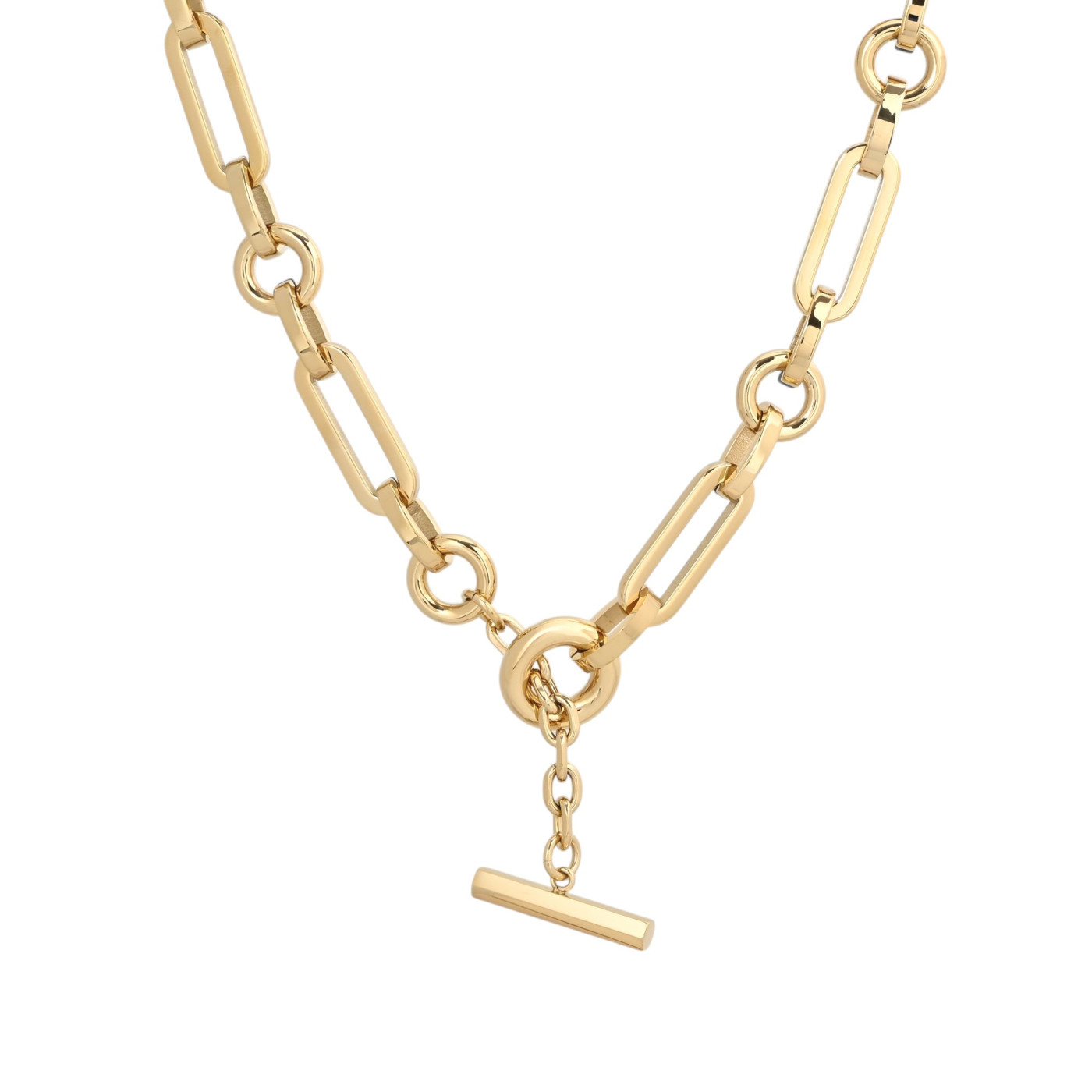 Glamour necklace with rectangular links