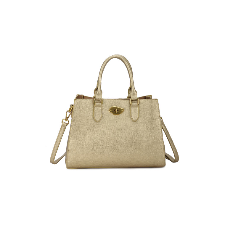 Mala Shopper com divisórias e detalhe dourado GB