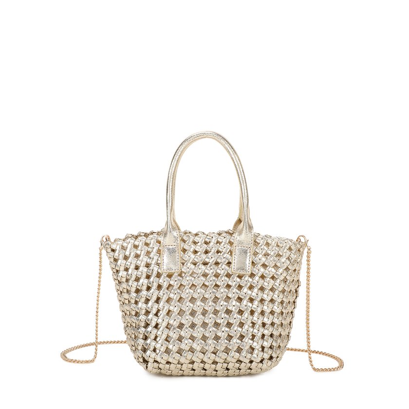 Mini shopper-style handbag