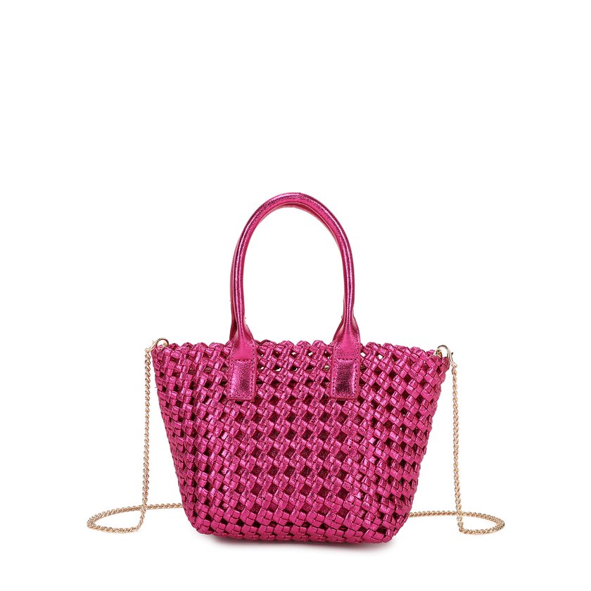 Mini shopper-style handbag